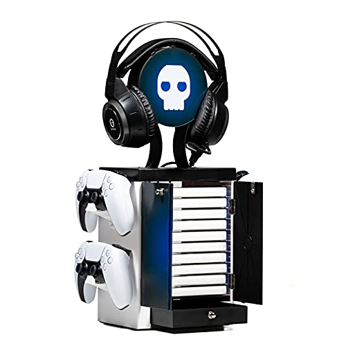 Numskull Official PS5 Inspired Blue & White Game Storage Tower