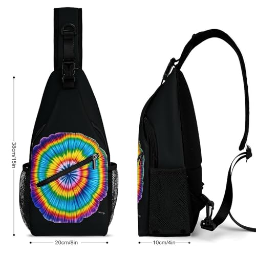Cross Body Bags Tie Dye Hippies Printed Sling Bags Chest Pack Travel Chest Bag Cross Body Shoulder for Men Women2