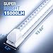 SHOPLED 8FT 100W 15000LM 6000K Cool White High Output Linkable T8 Tube Fixtures, V-Shaped, 8 Foot Lights for Garage, Warehouse, 4 Pack