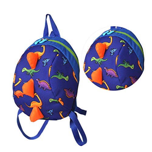 Mochila infantil de dinossauro, portátil, fofa, chique, bolsa de ombro para crianças, Azul, 26*20cm