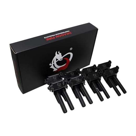 Dragon FIRE Performance 8pc Ignition Coil Pack Power Pack Compatible with 2005-2020 HEMI Dodge Chrysler Jeep Ram Challenger Charger 300 1500 & More 4.7L 5.7L 5.9L 6.1L 6.4L V8 OEM Fit DFC1010-8