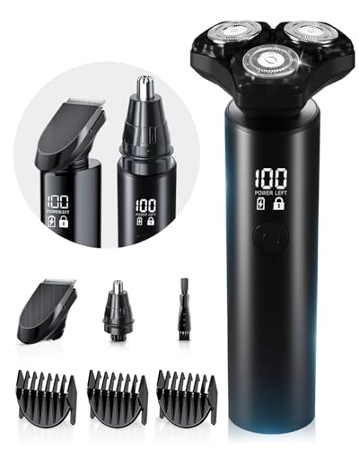 Electric Razor for Men, Removable Magnetic 3D Electric Shaver, 10,000 ...