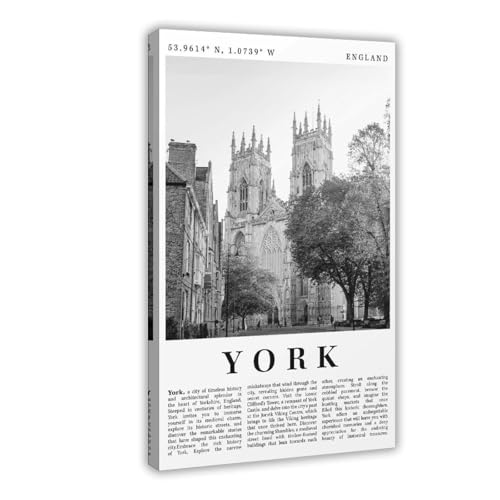 Impression sur toile York Angleterre pour décoration bureau et chambre 61x91 cm