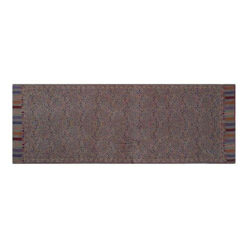 Image of EH Pashmina Stole, Reversible Jamawar weave in beautiful paisley & floral, very soft MODAL fabric, all season Stole, Scarf, Wrap.