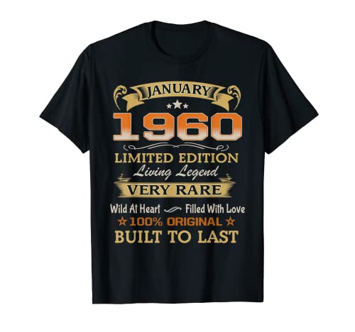 Edición limitada de enero de 1960 Living Legend 61 cumpleaños Camiseta