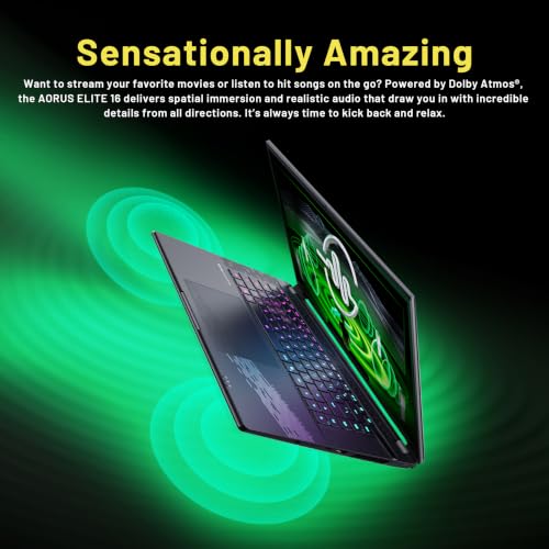 Image of GIGABYTE AORUS Elite 16 16 inch WQXGA 165Hz Gaming Laptop, Intel Core Ultra 9 275HX, NVIDIA GeForce RTX 5070, 64GB DDR5, 3TB Storage(2TB SSD+1TB Docking Station), RGB Backlit Keyboard, Win 11 Pro, Gray