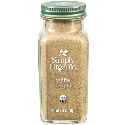 Simply Organic White Pepper, 2.86-Ounce Jar, Lightly Flavor ...