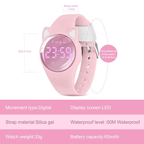 Image of Kids Watches for Girls Boys Digital Sport Watch with Step Counter Pedometer Vibration Alarm Clock, No App Waterproof Fitness Tracker Kids Watch Boys Girls Teens Students Ages 5-16