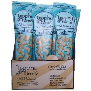 Trophy Farms Natural Cashews (12x2oz)