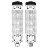 HIAKDOFT Pedal de Estribo Trasero para Motocicleta, Estriberas Cnc de Aluminio, Juego de 2 Piezas Plateadas, Accesorio para Moto Deportiva de Gran Cilindrada, Reposapiés Trasero Resistente