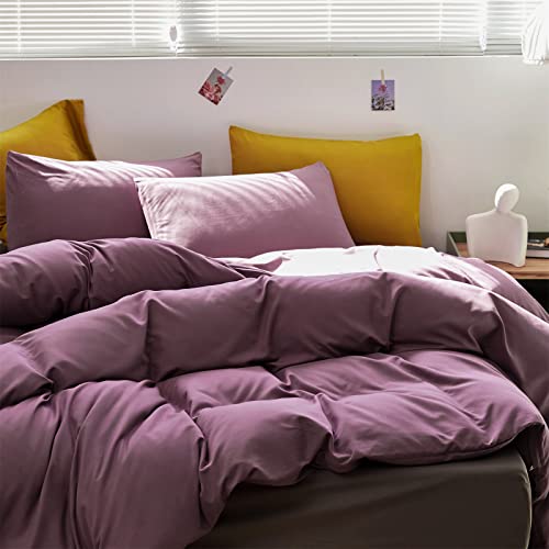 Clothknow Purple Comforter Set Full Pale Mauve Bedding Comforter Sets Purple Bed Comforter Dusty Purple Comforter Soft 3Pcs Purple Comforter Sets Full #TOP2