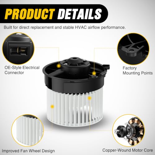 Image of Nilight HVAC Blower Motor and Resistor Assembly for Nissan Rogue 2008-2013 | Fit Sentra 2007-2012, Direct Replacement Fit, Restores Strong Airflow