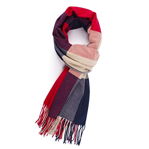 KÖLN 100% Pashmina Cashmere Wool Scarf for Woman & Men - Premium Large warm infinity Wrap/Shawl/blanket/Scarf For Winter/Fall in Plain/Plaid -