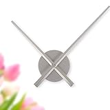 Wandkings Wanduhr SOLO XL mit extra großen Uhrzeigern in Silber.