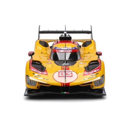Modelo de coche de aleación HTLNUZD 1:24 amarillo miniatura 5