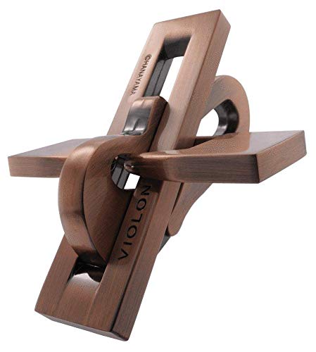 Eureka 515036" Huzzle Cast Violon Puzzle, Bronze, 4.5 cm x 12 cm - Image 2