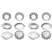 Hemoton 12Pcs Stainless Steel Egg Tart Molds 2.40X2.40X1.81In Mini Tartlet Baking Pans for Pies Cheesecakes Cupcakes Multi-Function Kitchen Bakeware