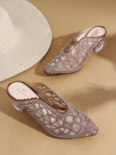 Image of Women Fancy Sandal for Women with Transparent Heel I Fashion Mules HN-900