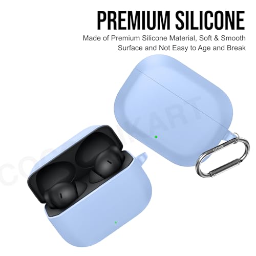 Image of Cocoonkart Soft Silicone Case Cover Compatible for OnePlus Nord Buds 3r (2025) -Sky Blue