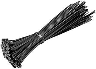 Black Cable Ties, 80mm x 2.5mm, Pack of 100, Premium Nylon Zip Ties, Multi-Purpose Plastic Tie Wraps, Secure Self-Locking Mechanism, for Home, Garden, Workshop, Office and DIY