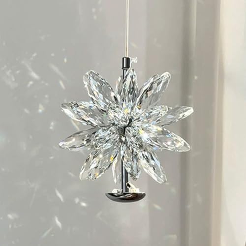 Lámpara colgante de cristal LED moderna con 3 colores de luz regulables