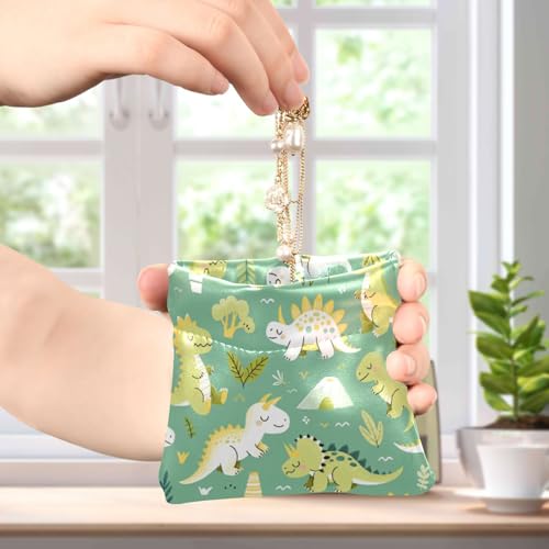 Cute Dinosaur Coin Purse Leather Pouch Change Purse, Squeeze Coin Pouch for Cards, Keys & Lipsticks, Unisex4