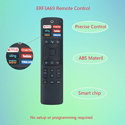 Télécommande ERF3A69 pour Hisense Smart TV 55H9050E 65H9E et 75EU8070 - 2
