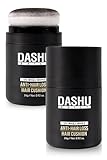 DASHU Cojín diario contra la pérdida de cabello marrón natural, 0.60 onzas, cabello grueso y de aspecto completo, seguro de la sudoración y la lluvia