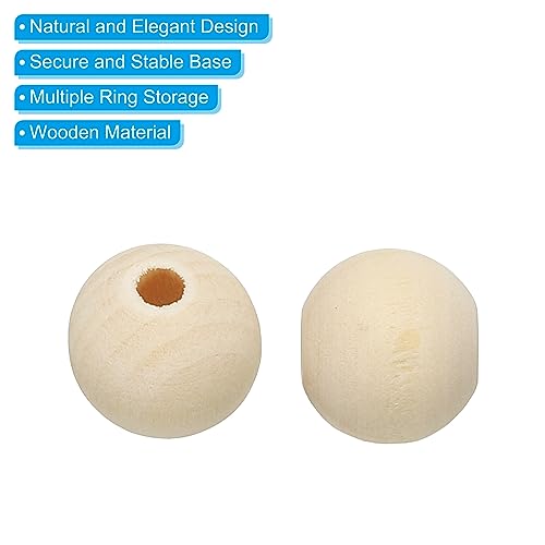 PATIKIL 12mm Natural Wood Beads - Image 4
