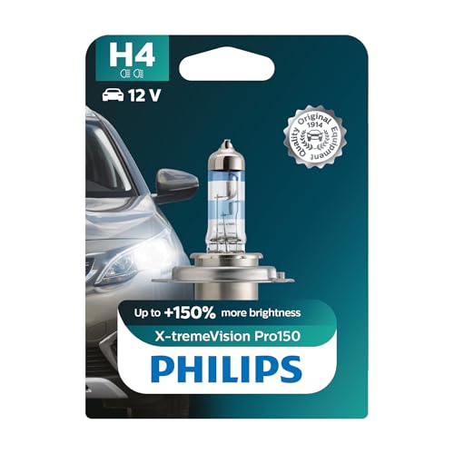 Philips X-tremeVision Pro150 H4 bombilla faros delanteros +150%, blister individual