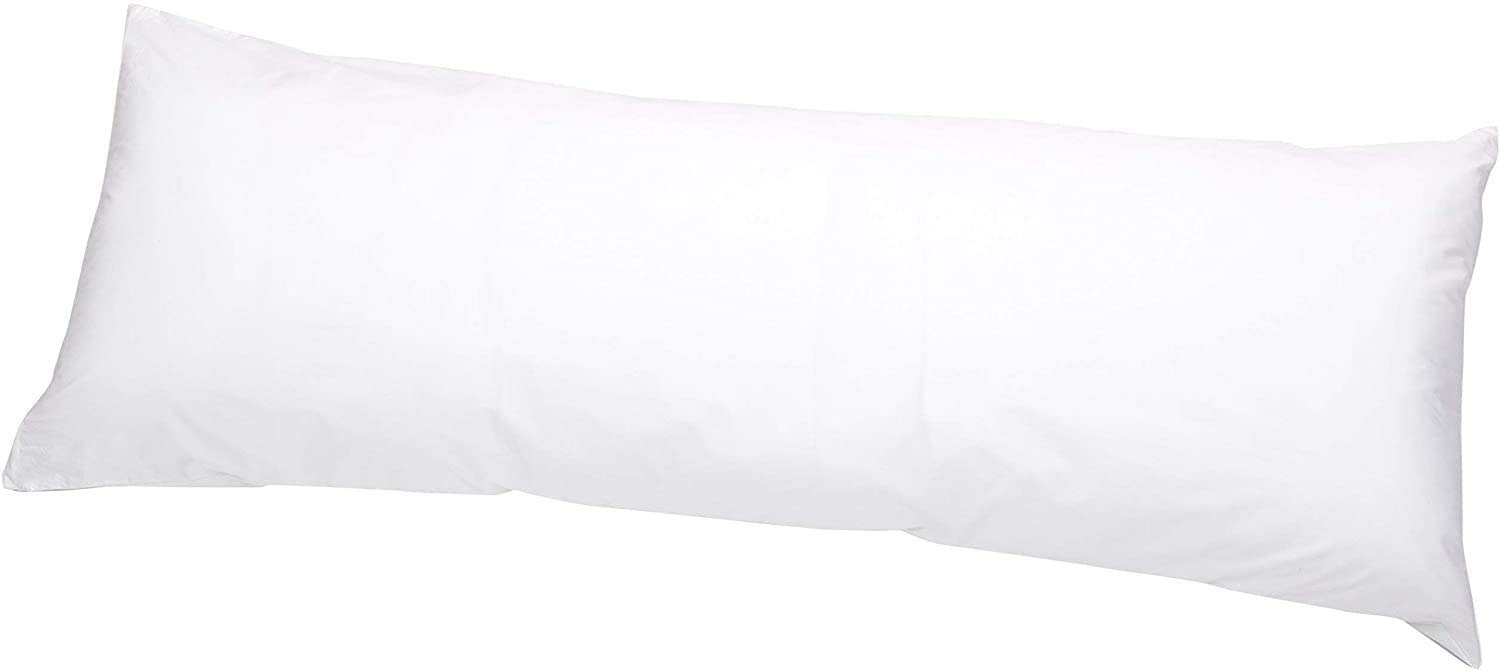 Ridas White Bedding New Anti Allergenic Pregnancy Maternity Orthopaedic Hollow Fibre Filling Bolster Pillow With Free Bolster Pillow Case. (, Double 4.6Ft(52"))