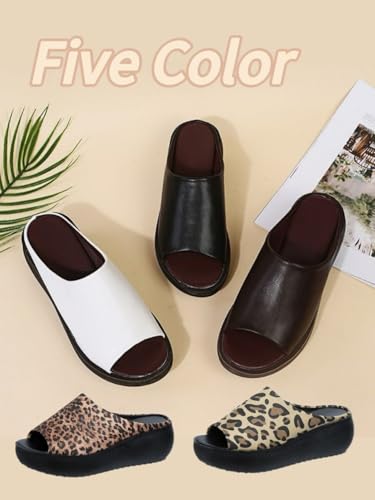 2025 New Summer Comfortable Orthotic Leather Wedges, Orthopedic Sandals for Women, Comfortable Arch Support Slides4