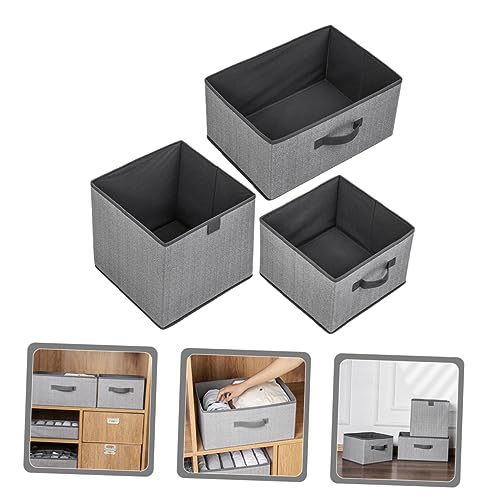 Boîtes de rangement en tissu de capacité avec poignées pour maison