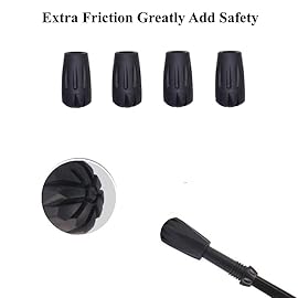 Rubber Tips for Walking Sticks, Trekking Poles, Hiking Poles, Walking Poles, Walking Canes Walking Stick Tip Replacement 4 Pack Standard Rubber Feet Pole Tip Protector Diameter 11 mm Cane Tips