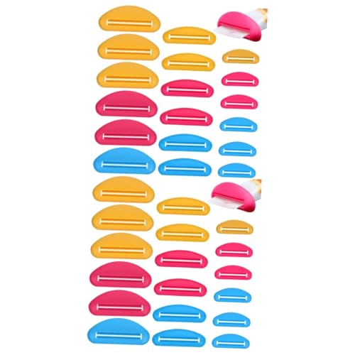 TOBBOMEY 2sets Toothpaste Squeezing Tools Tube Squeezers Pigment Tube Squeezers Toothpaste Dispenser Travel-Sized 18pcs*2