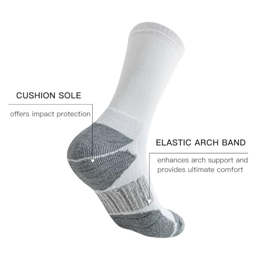 JOYNÉE 8 Pairs Mens Athletic Crew Socks Cushion Running Work Breathable Outdoor Socks for Men3