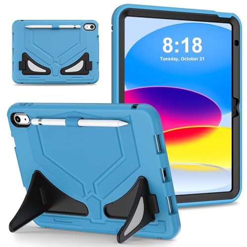 Coque iPad 10e génération 10.9 2022 antichoc WESHB bleu noir