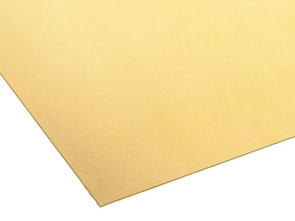 Messingblech 0,5 mm dick Messing CuZn37 Blech Zuschnitt nach Wunschmaß einseitig mit Schutzfolie (500 mm x 600 mm)