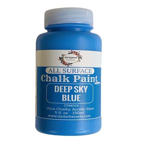 Deep Sky Blue All surface Ultra Chalky Chalk Paints By Get Inspired 150ml