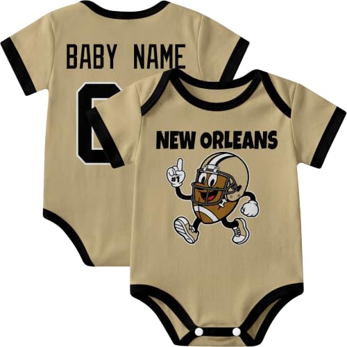 Image of KREDE Baby Clothes Custom Short Sleeves for Baby Boy Gifts | Custom Bodysuit with Number Name Gifts for Baby