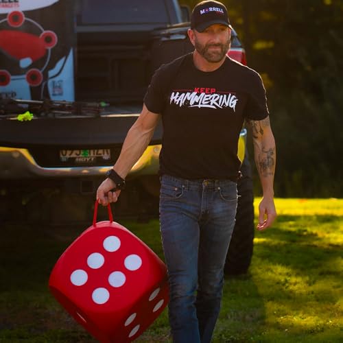 Image of Morrell High Roller Foam Archery Target, 6-Sided Cube w / 21 Bullseyes and Carry Handle - Portable Backyard Target for Broadheads, Field Points, Compound Bows and Crossbows