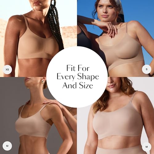 Image of EBY Seamless Support Bralette with Adjustable Straps, Bralettes for Women, Wireless Bra for Women