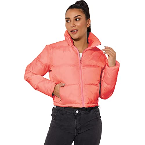 Hujoin Women's Crop Short Jacket Cropped Puffer Fashion Jackets for Women Warm Winter Lightweight Coat4