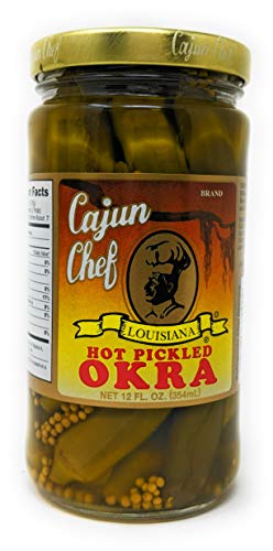 Cajun Chef Pickled Okra HOT Style - 3 x 12 Oz Jars of Cajun Chef Hot Okra Pickled, Spicy Hot Okra by Cajun Chef, Bundled with Recipe Card - Thumbnail 5