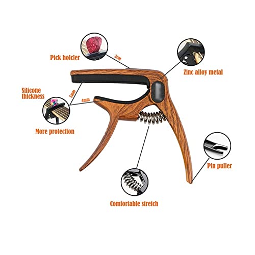 EXENXA Accueil Instrument de Musique Capodastre pour Guitare Capodastre en métal Zinc 3 en 1 pour Guitares acoustiques… - Les Beatles, Paul McCartney, John Lennon, RIngo Starr, George Harrison EXENXA Accueil Instrument de Musique Capodastre pour Guitare Capodastre en métal Zinc 3 en 1 pour Guitares acoustiques… – Image 5