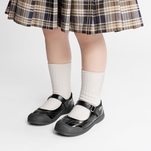 DREAM PAIRS Girls Kids Mary Jane School Uniform Toe-Protective Shoes Soft Flats Toddler Little Kid2