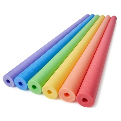 Paquete De 6 Fideos De Piscina De Espuma De Colores De 47, 2 Pulgadas Para Piscina Y Juegos Acuáticos, Flotadores De Espuma Epe Brillantes Para Niños, Adultos, Diversión Familiar, Juegos Acuático