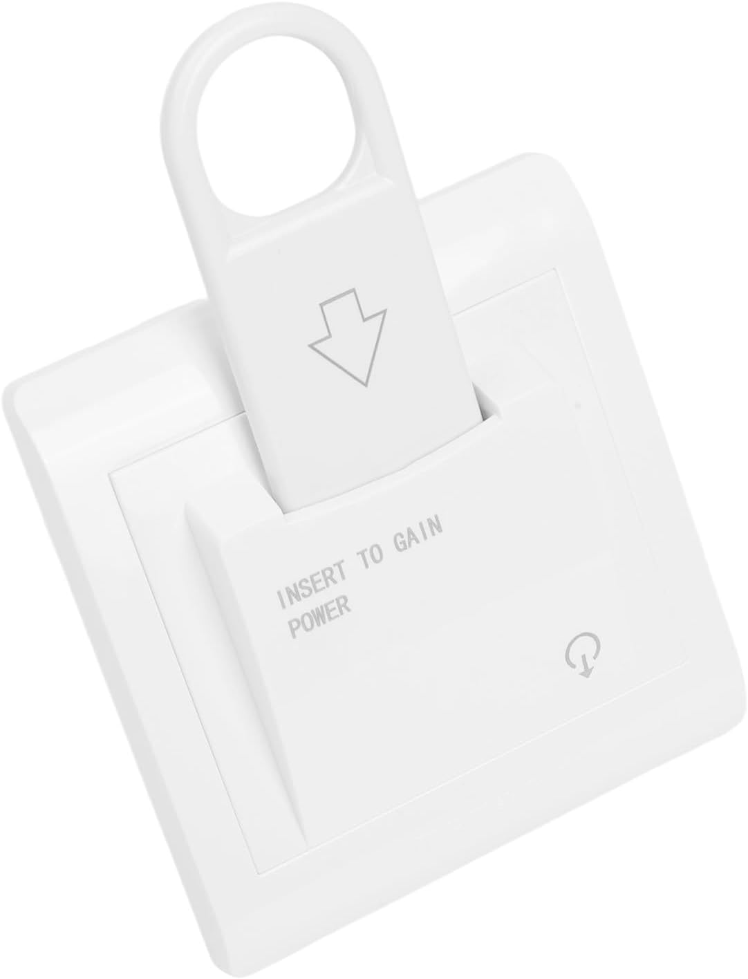 40A 86 Type Hotel Card Switch, Energy Saving Key Insertion Socket with 2 Cards Home Security, Immediate Cut-Off AC and Heater, White
