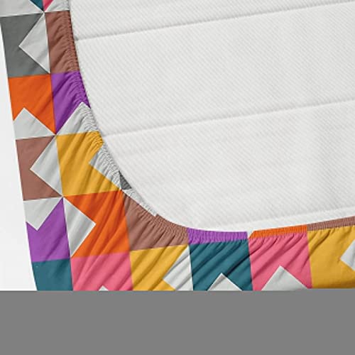 Image of Fitzy 280 TC Fitted Bedsheet King Size, Elastic Bedsheet, 72x78 + 10 Inches Drop,with 2 Pillow Covers (Al-yellowmultichecks)