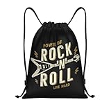 Bolsa de cordón Personalizada de Rock N Roll para Hombres Música Ligera Heavy Metal Deportes Gimnasio Mochila Storage